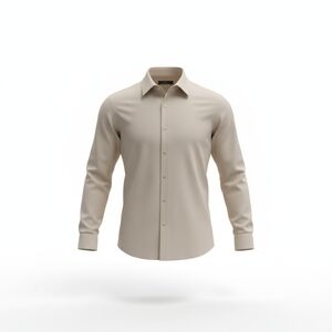 Elegant Men's Beige Dress Shirt